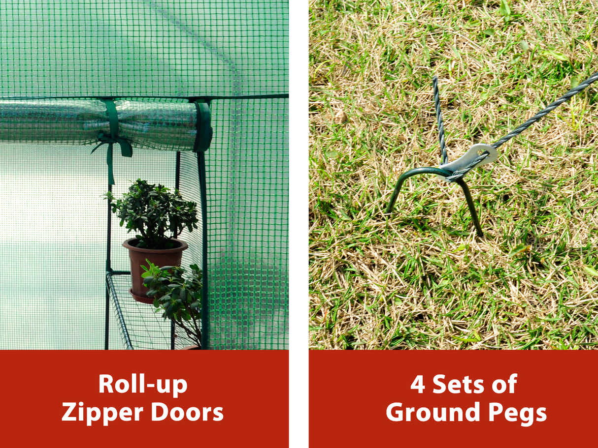 PE Mesh Walk-In Greenhouse - 1.2m x 1.9m