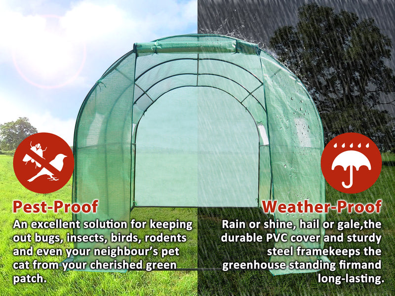 PE Mesh Walk-In Greenhouse - 2m x 3m