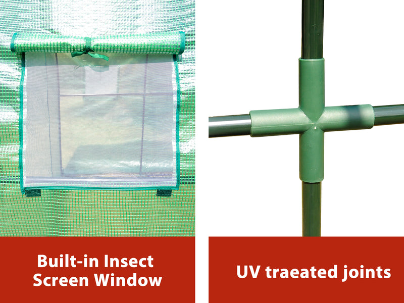 PE Mesh Walk-In Greenhouse - 2m x 3m