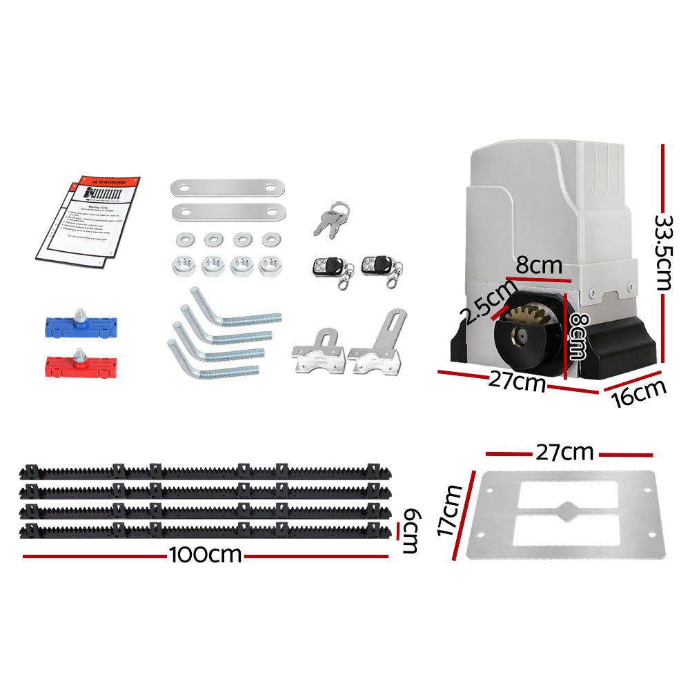 DS NA Lockmaster Automatic Sliding Gate Opener Kit 4M 1800KG