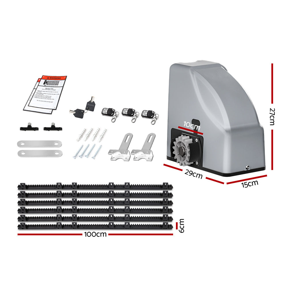 DS NA Lockmaster Automatic Sliding Gate Opener Kit Keypad 6M 800KG