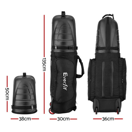 Everfit Golf Travel Bags for Airlines with Wheels Golf Clubs Hard Case Fo