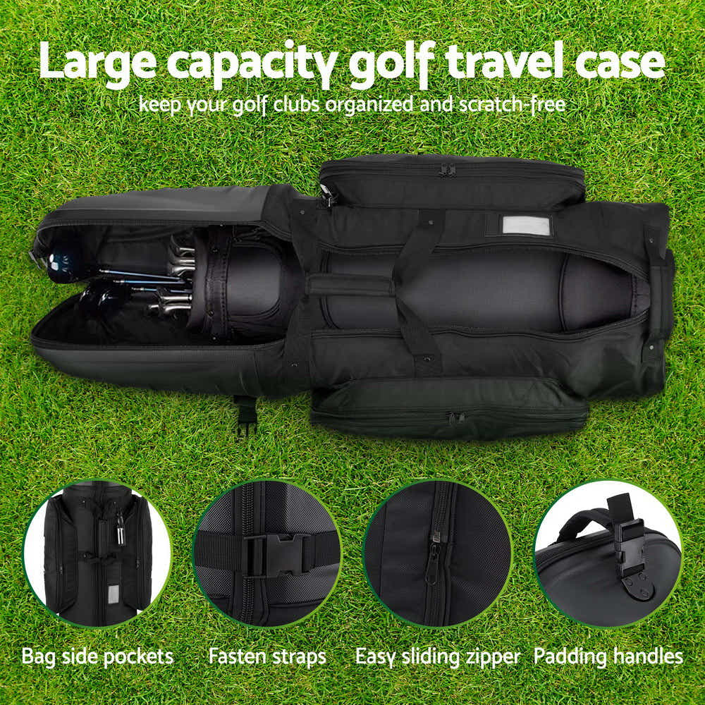 Everfit Golf Travel Bags for Airlines with Wheels Golf Clubs Hard Case Fo