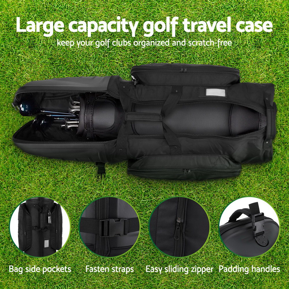 Everfit Golf Travel Bags for Airlines with Wheels Golf Clubs Hard Case Fo