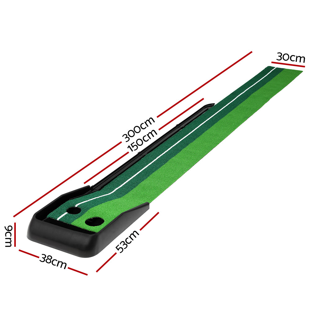 Everfit 3M Golf Putting Practice Mat Auto Return Putter Indoor Outdoor