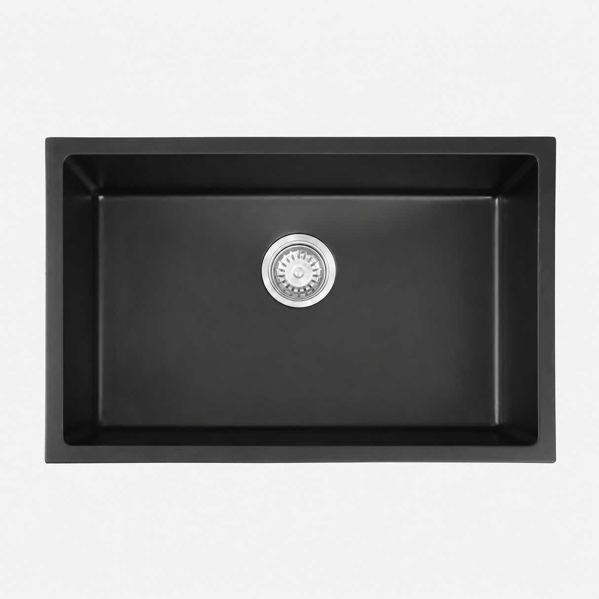 Granite Composite Sink 7045 Black with Overflow