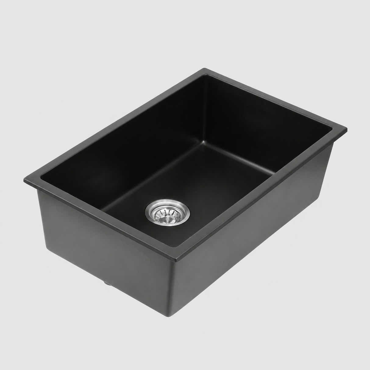Granite Composite Sink 7045 Black with Overflow