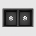 Granite Composite Sink 7745D Black with Overflow