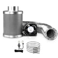DS NA Hydroponics Grow Tent Ventilation Kit Vent Fan Carbon Filter Duct 4 inch