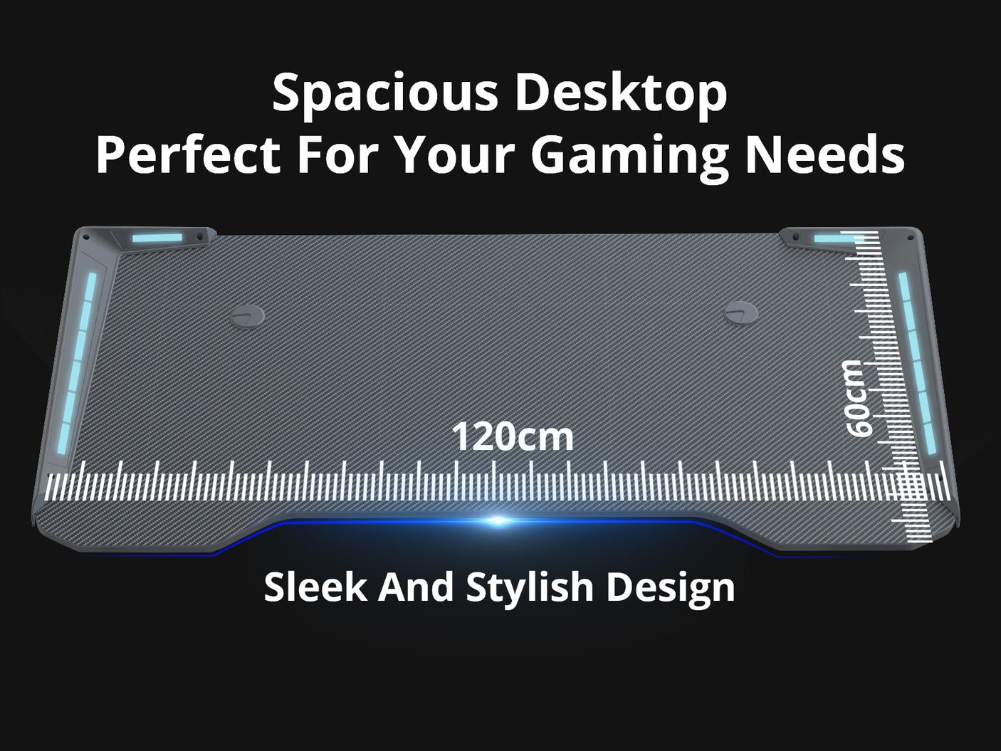 Gaming Table KZ-1 140cm with Wireless Charger and Mouse Pad