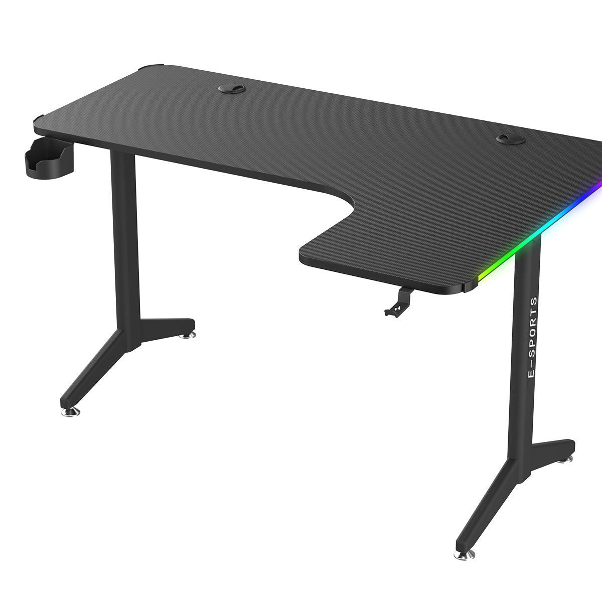 L-Shape Gaming Table (R) with LED 160cm | Esports Desk | TSB Living NZ