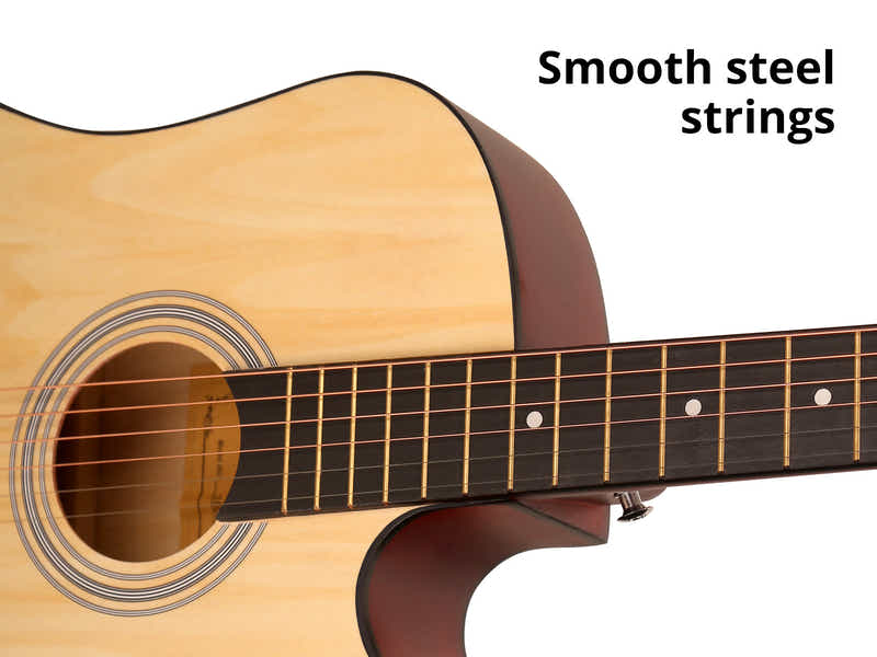 DS 38'' Acoustic Guitar Natural Wood Colour