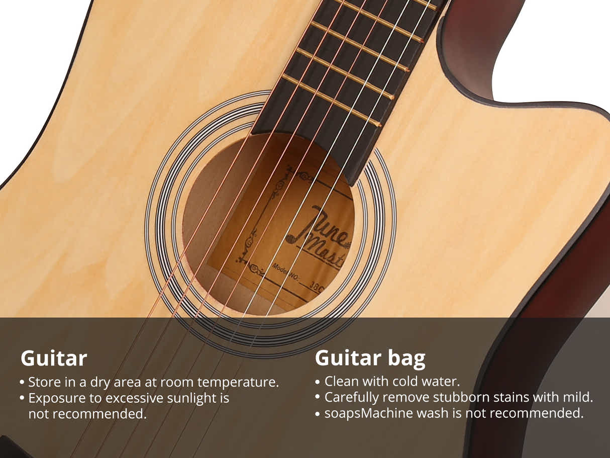 38'' Acoustic Guitar - Natural Wood