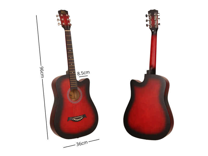 DS 38'' Acoustic Guitar Red Colour
