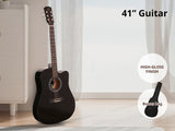 DS 41'' Acoustic Guitar Black Color