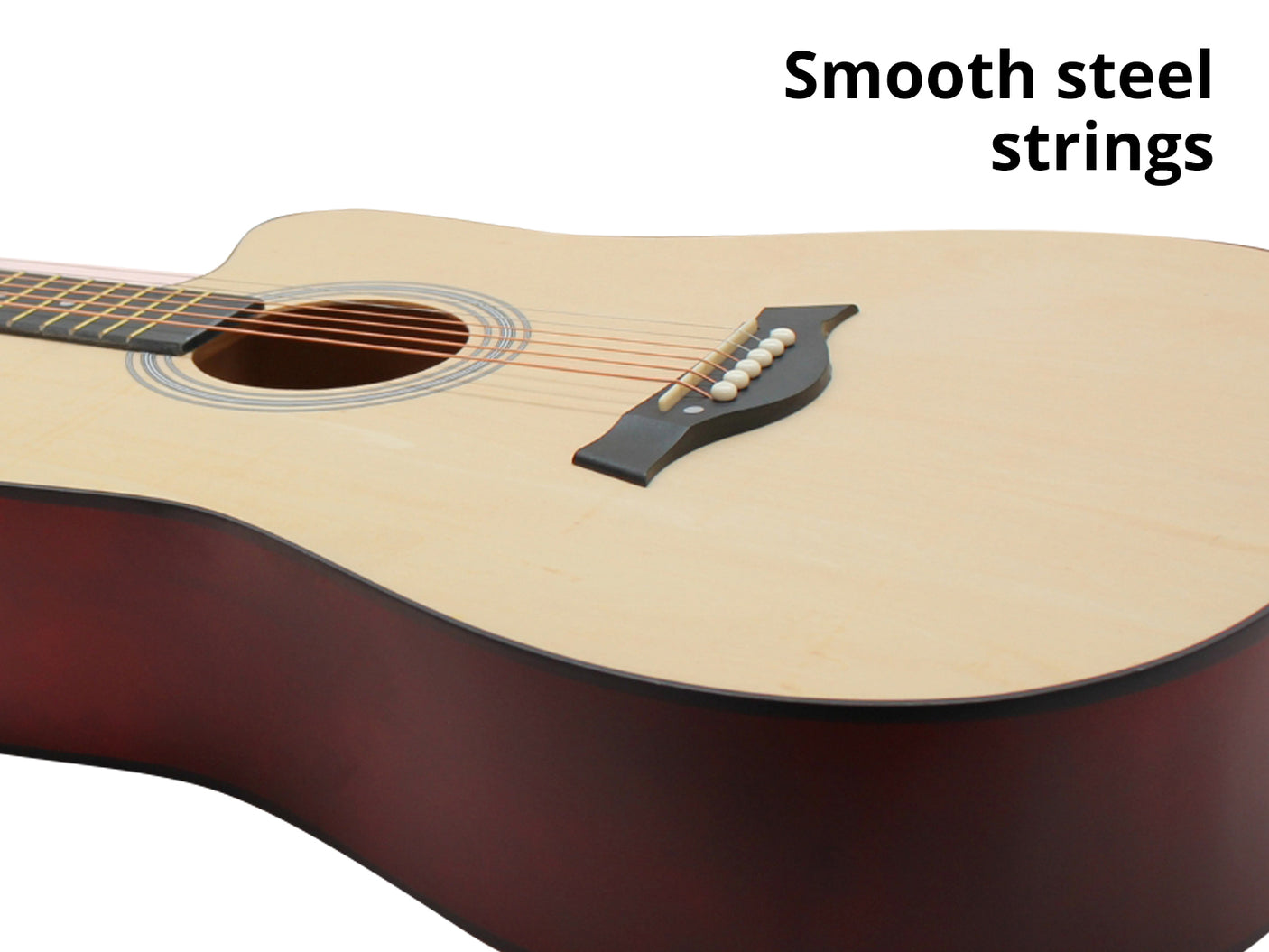 41'' Acoustic Guitar Natural Wood Color