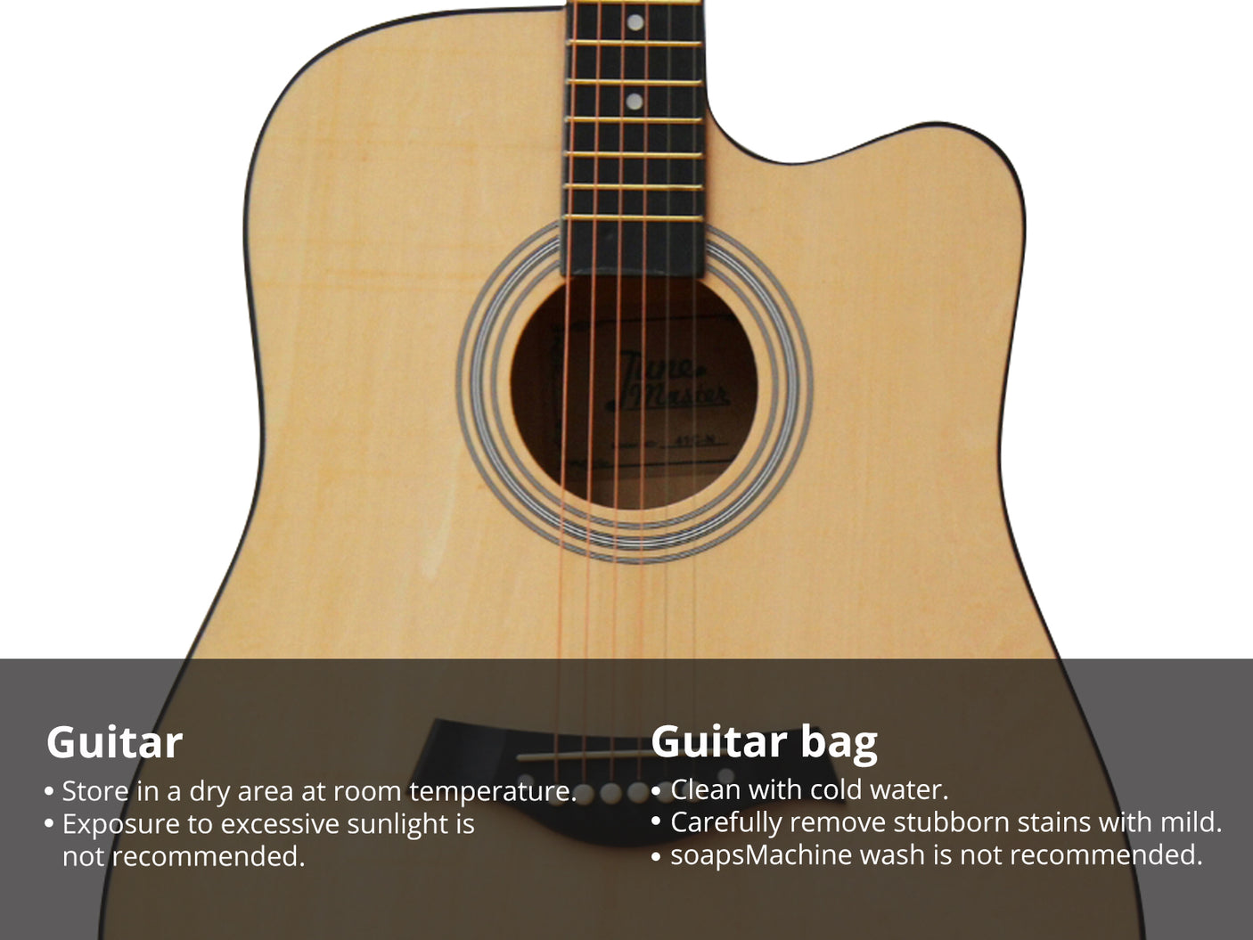 41'' Acoustic Guitar Natural Wood Color