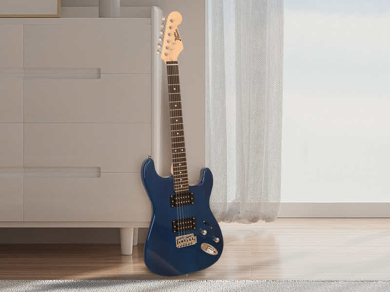 Electric Guitar Blue White