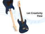 Electric Guitar Blue White