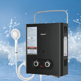 Portable Gas Water Heater LPG-powered System Black