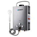 DS NA Devanti Portable Gas Water Heater With Pump LPG System Grey
