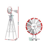 Garden Windmill 6FT 186cm Metal  Outdoor Decor Ornamental Wind Will