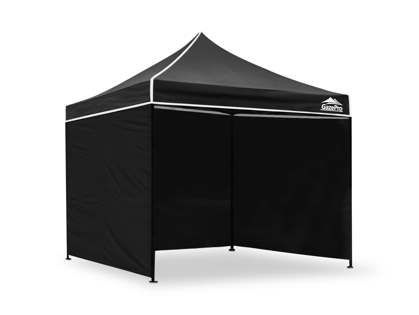 Gazebo Silver coated roof 3x3m Black
