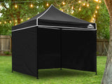 Gazebo Silver coated roof 3x3m Black