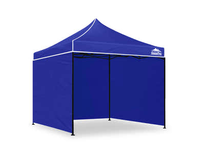 Gazebo with Silver-Coated Roof 3m x 3m - Blue