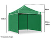 Gazebo Silver coated roof 3x3m Green