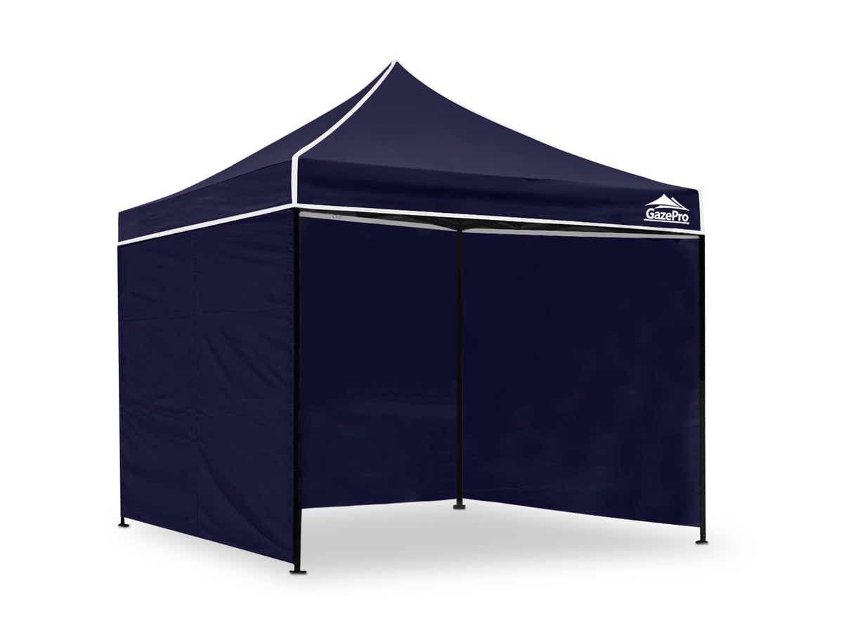 Gazebo with Silver-Coated Roof 3m x 3m - Navy