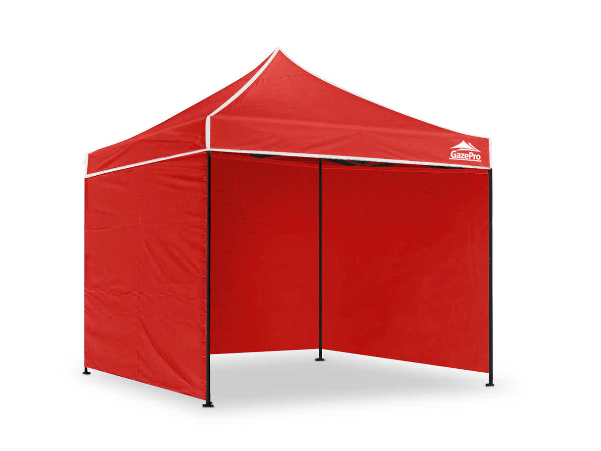 Gazebo with Silver-Coated Roof 3m x 3m - Red