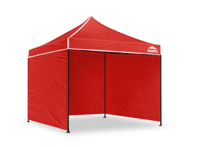 DS Gazebo with Silver-Coated Roof 3m x 3m - Red