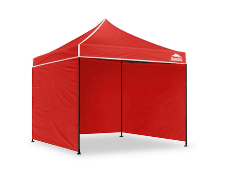 Gazebo Silver coated roof 3x3m Red