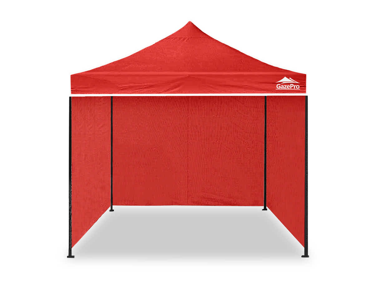 Gazebo with Silver-Coated Roof 3m x 3m - Red