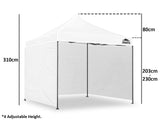 Gazebo with Silver-Coated Roof 3m x 3m - White