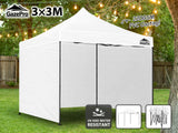 Gazebo with Silver-Coated Roof 3m x 3m - White