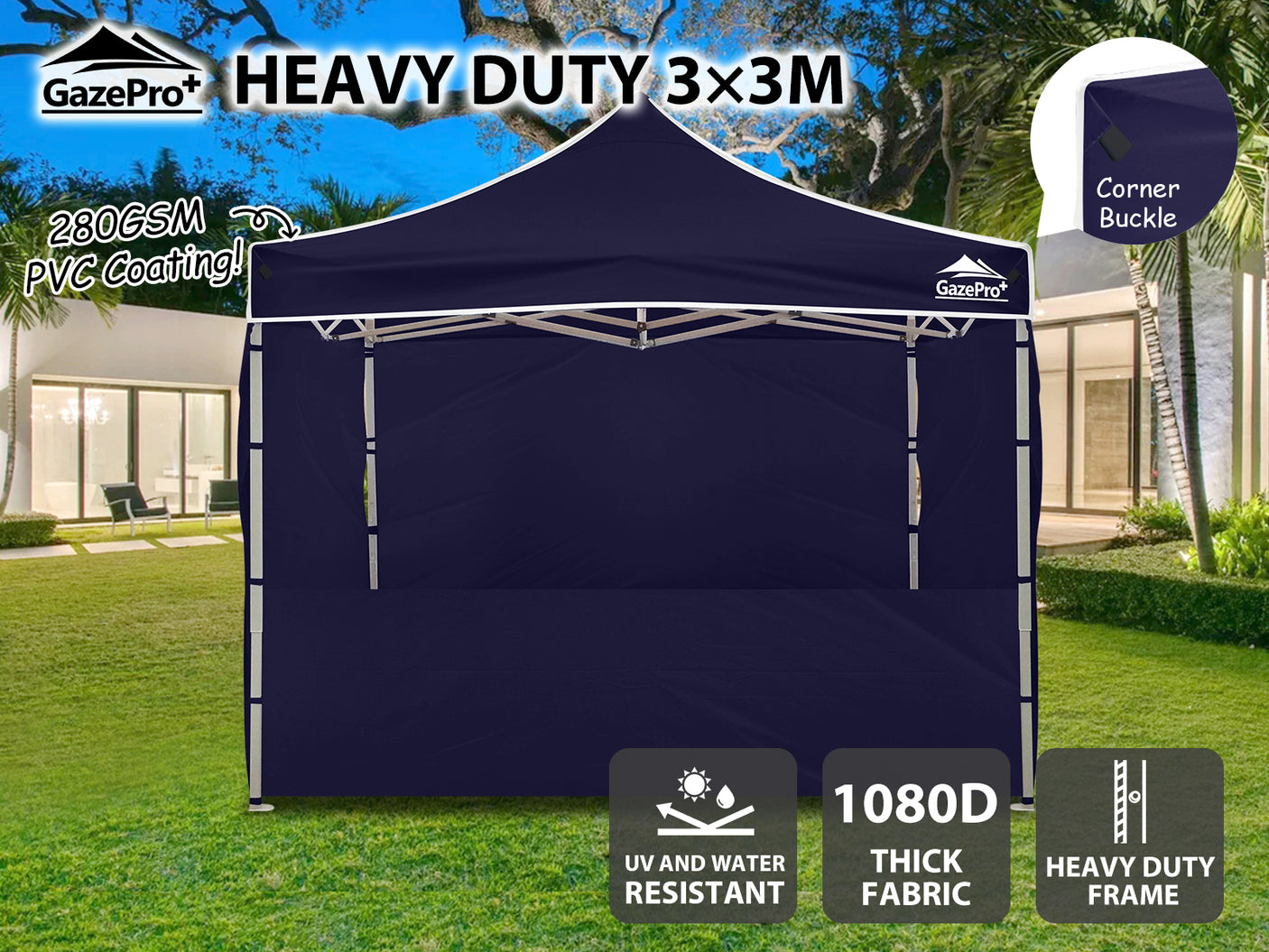 Gazebo C 3X3M Heavy Duty navy