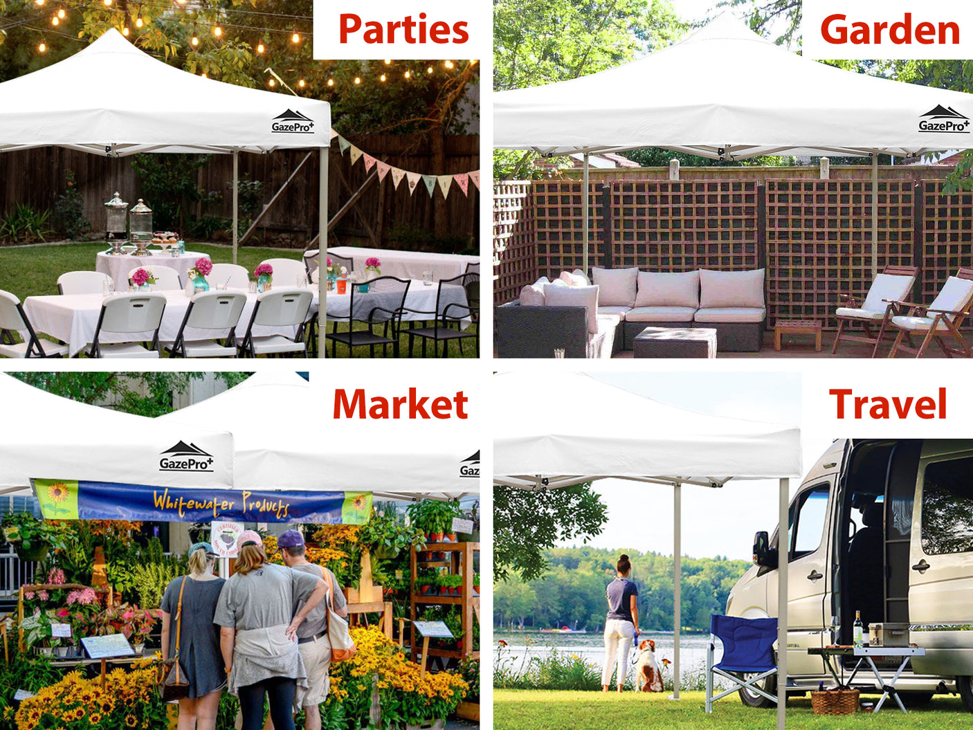 Gazebo C 3X3M Heavy Duty white