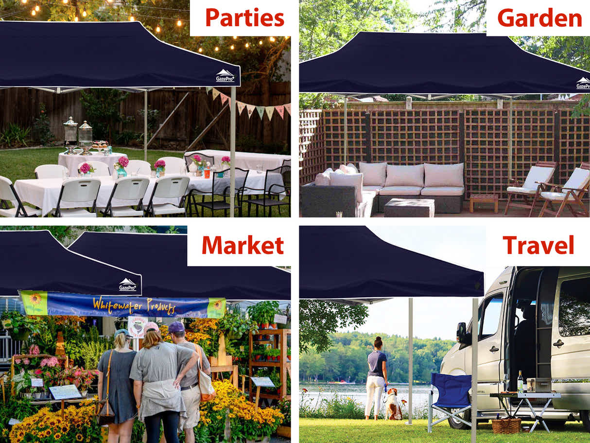 Heavy-Duty Gazebo 3m x 6m - Navy
