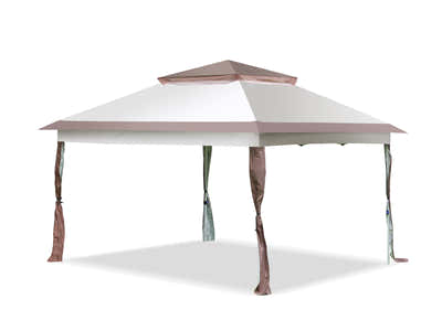 Pop-Up Gazebo 3.3 x 3.3m - Coffee & Khaki