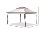 Gazebo Tent One Push coffee & Khaki
