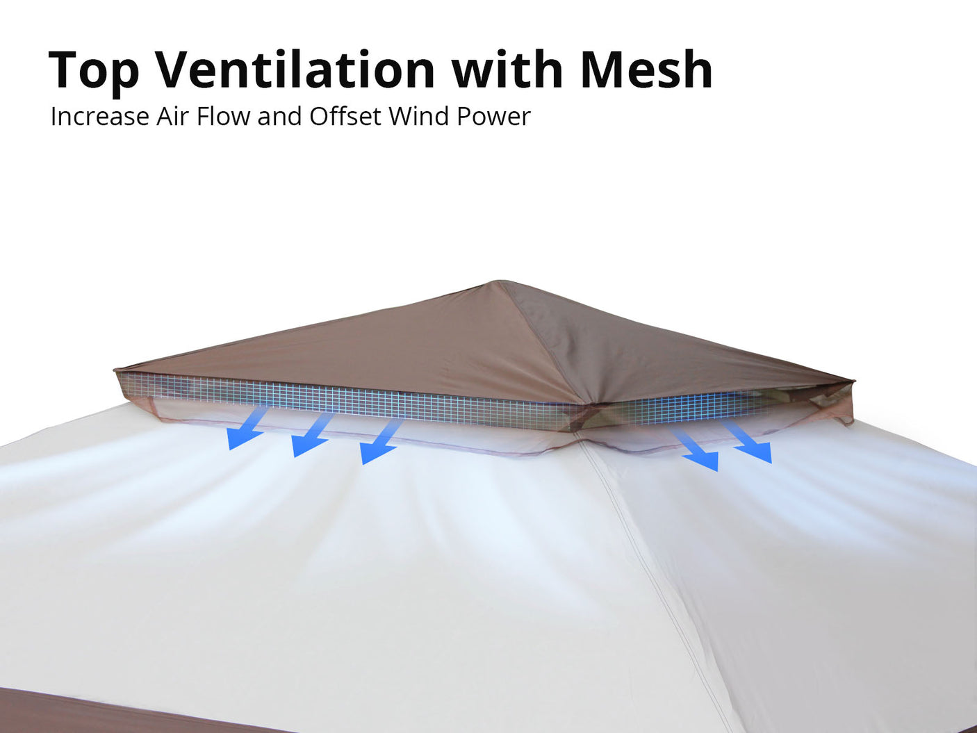 Gazebo Tent One Push coffee & Khaki