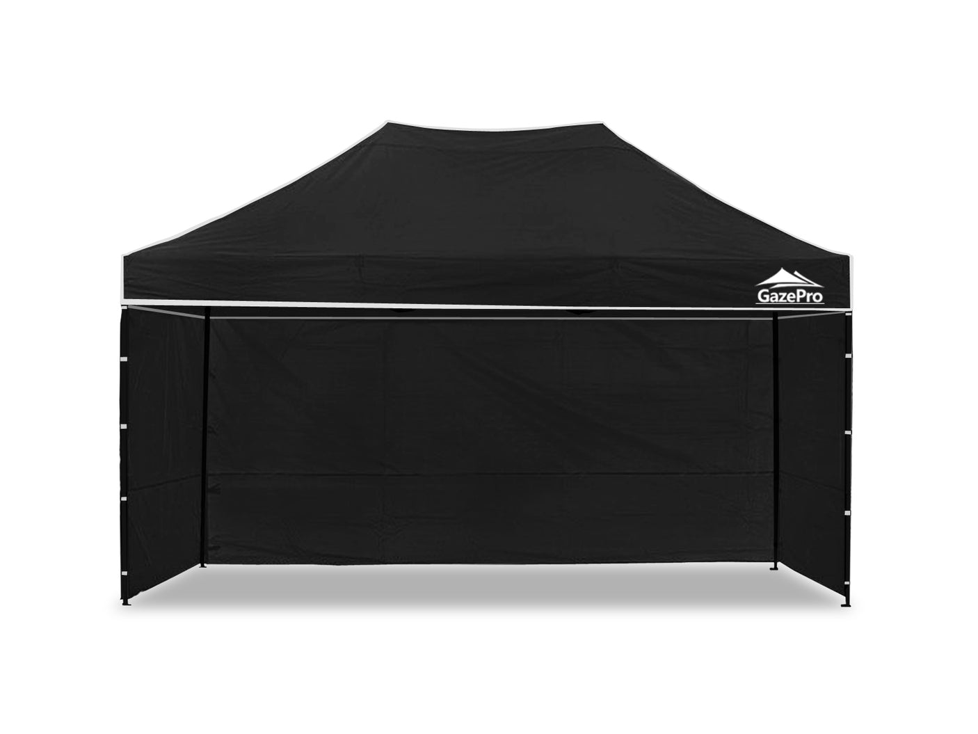 Gazebo Silver coated roof 3x4.5M Black