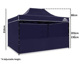 Gazebo Silver coated roof 3x4.5M Navy