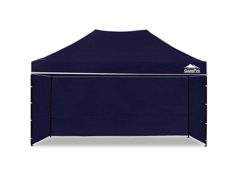 Gazebo with Silver-Coated Roof 3m x 4.5m - Navy