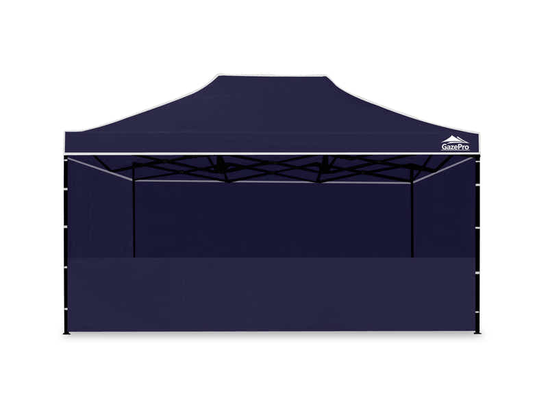 Gazebo with Silver-Coated Roof 3m x 4.5m - Navy