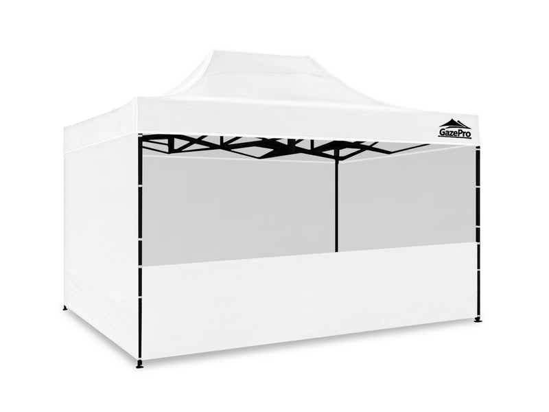 Gazebo with Silver-Coated Roof 3m x 4.5m - White