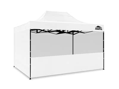 Gazebo with Silver-Coated Roof 3m x 4.5m - White