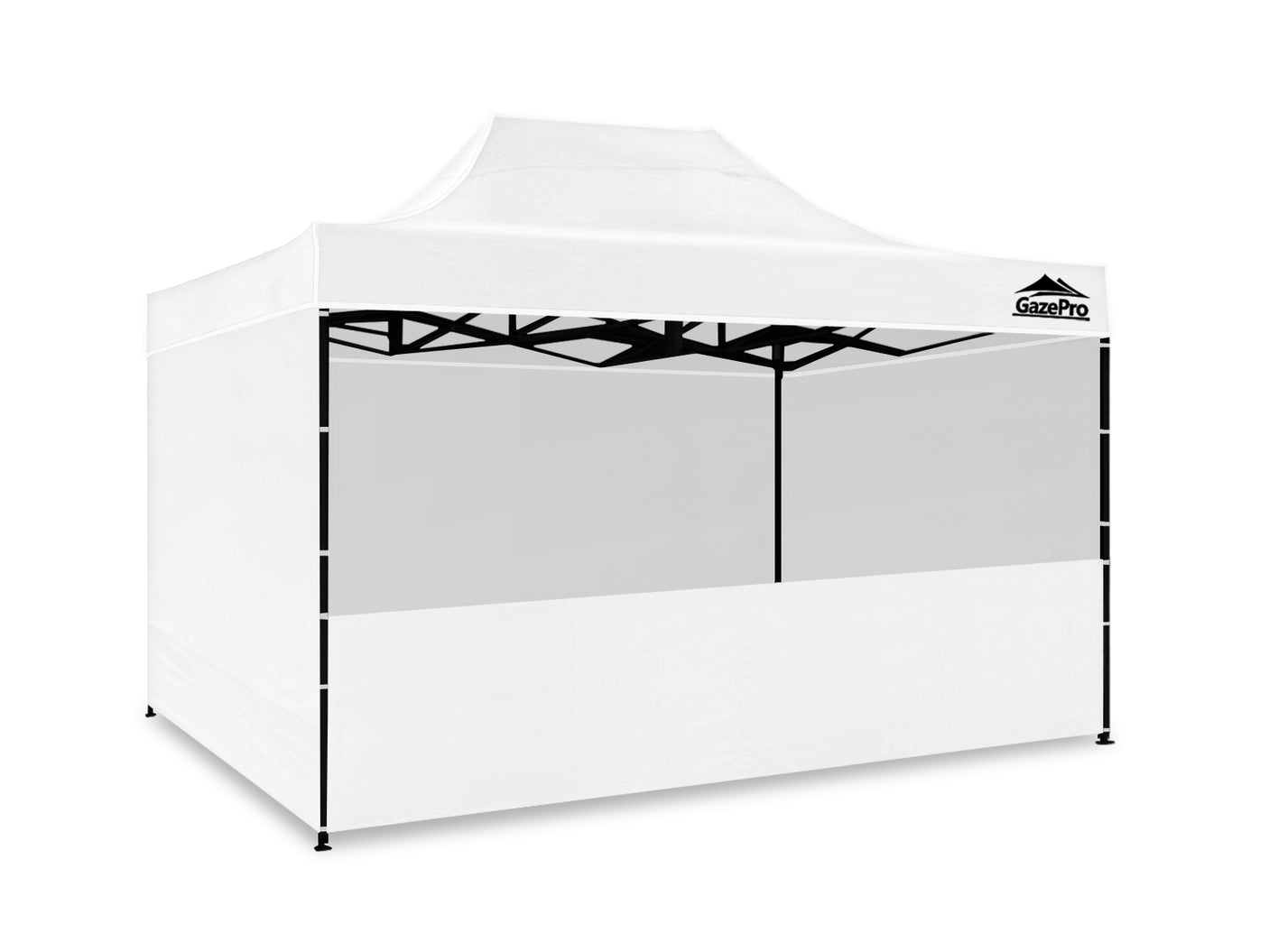 Gazebo Silver coated roof 3x4.5M White